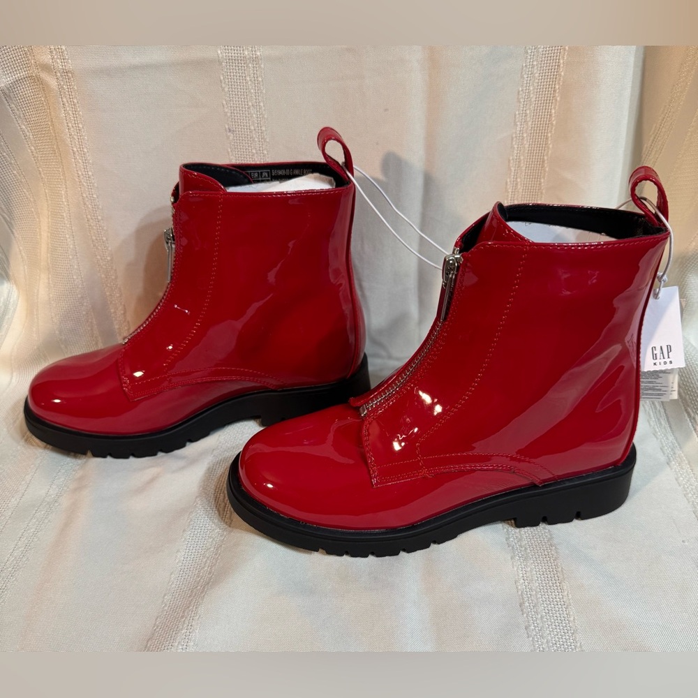 GAP Shiny Red Kids Boots - Picture 2 of 8